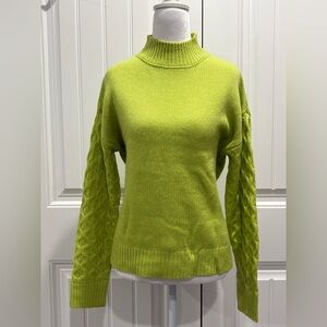 Tribekka 44 Lime Green Turtleneck Sweater Size M